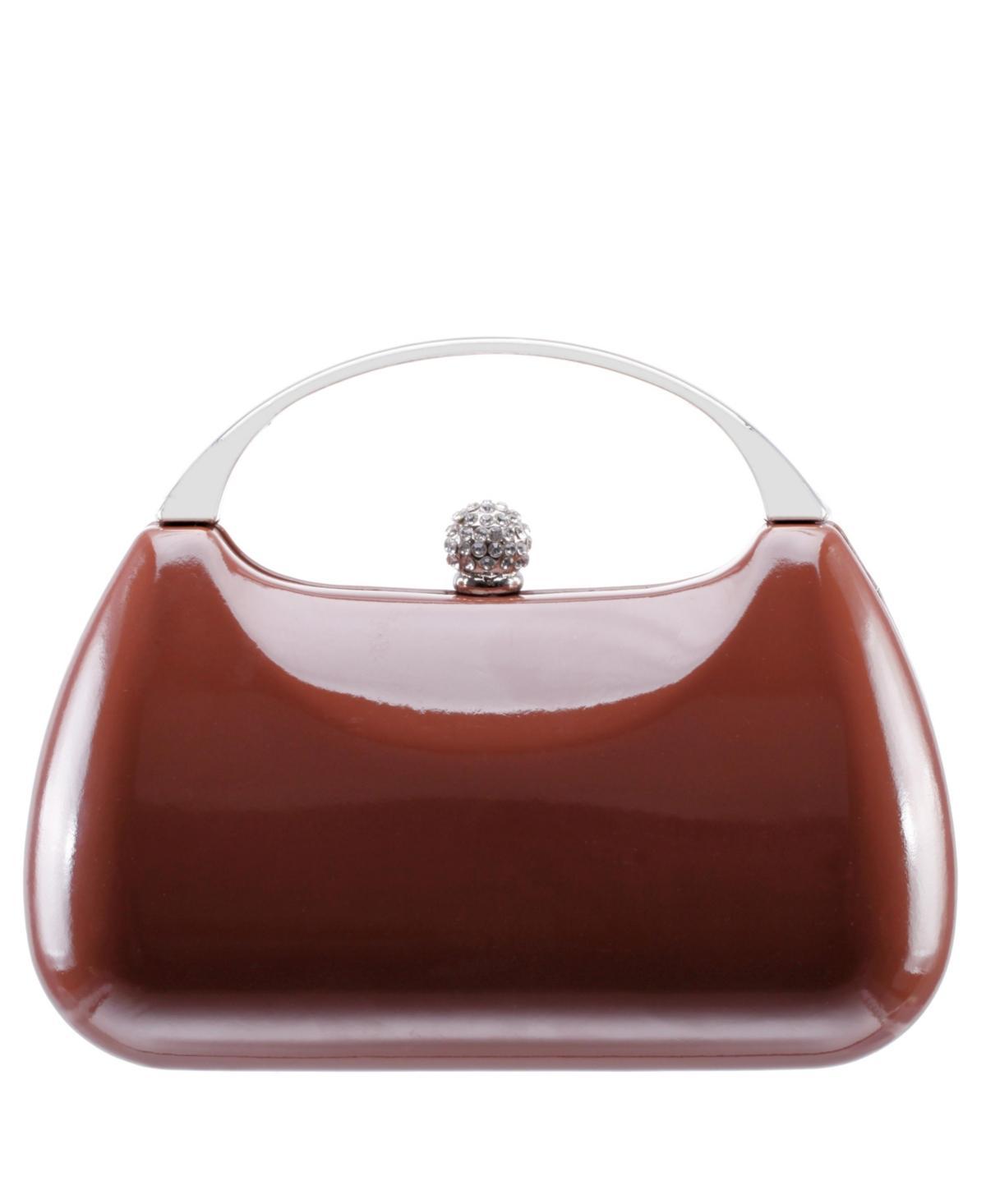 Nina Womens Metallic Minaudiere bag with Metal Handle Product Image