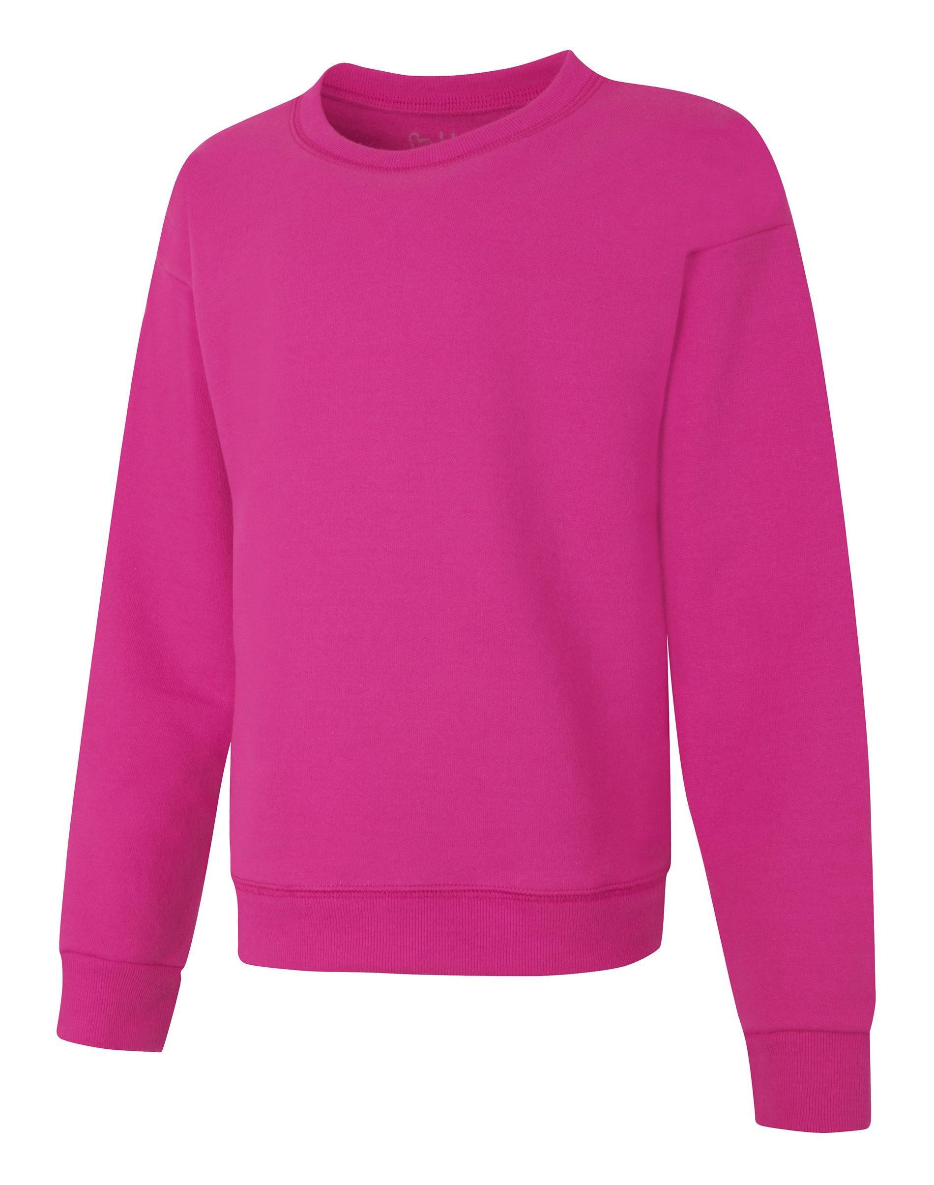 Hanes EcoSmart Girls Fleece Sweatshirt Black XS Product Image