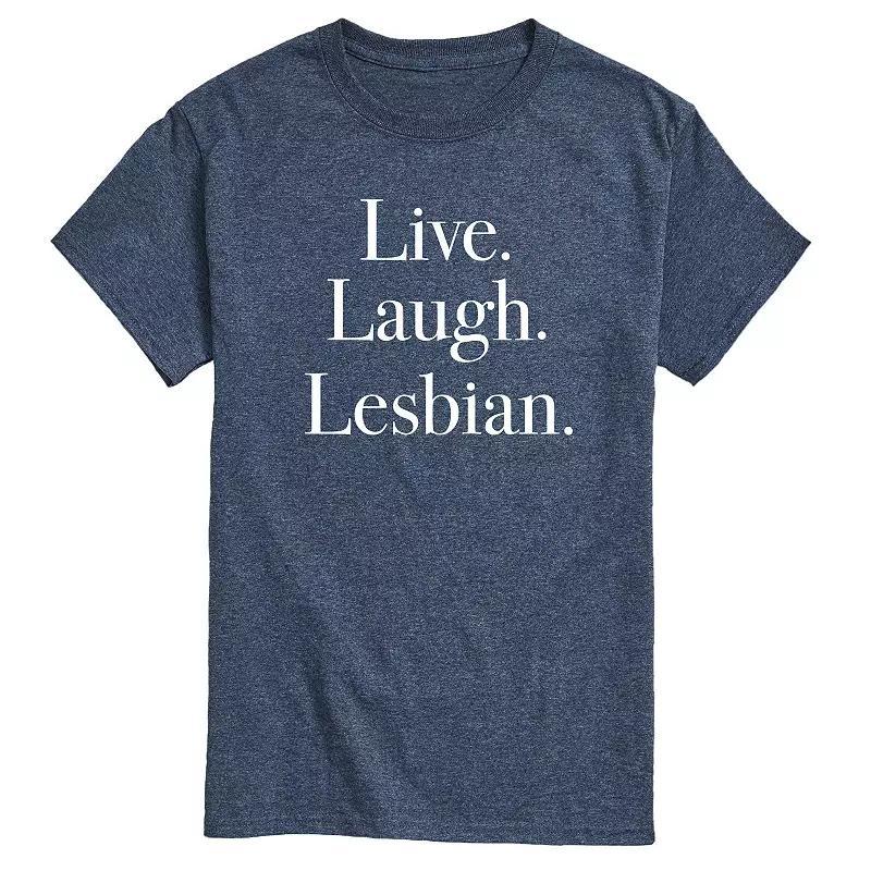 Mens Live Laugh Lesbian Graphic Tee Product Image