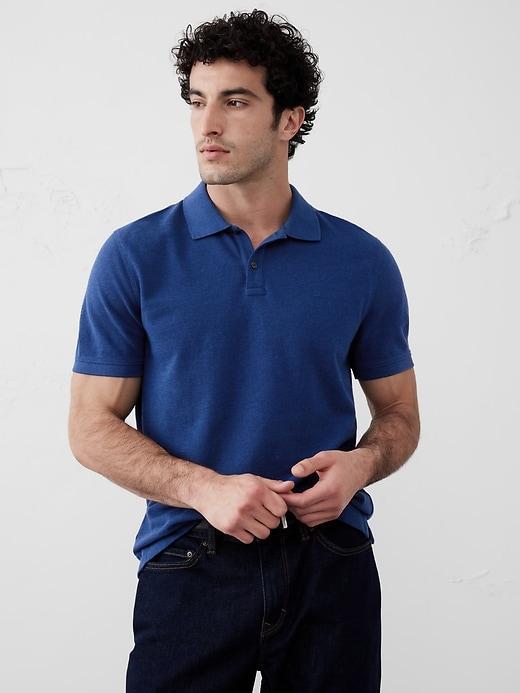 Cotton Monogram Pique Polo Product Image