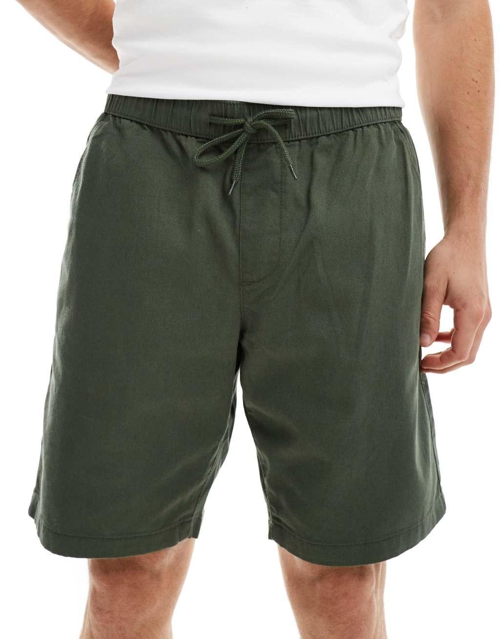 ASOS DESIGN slim chino shorts in khaki  Product Image