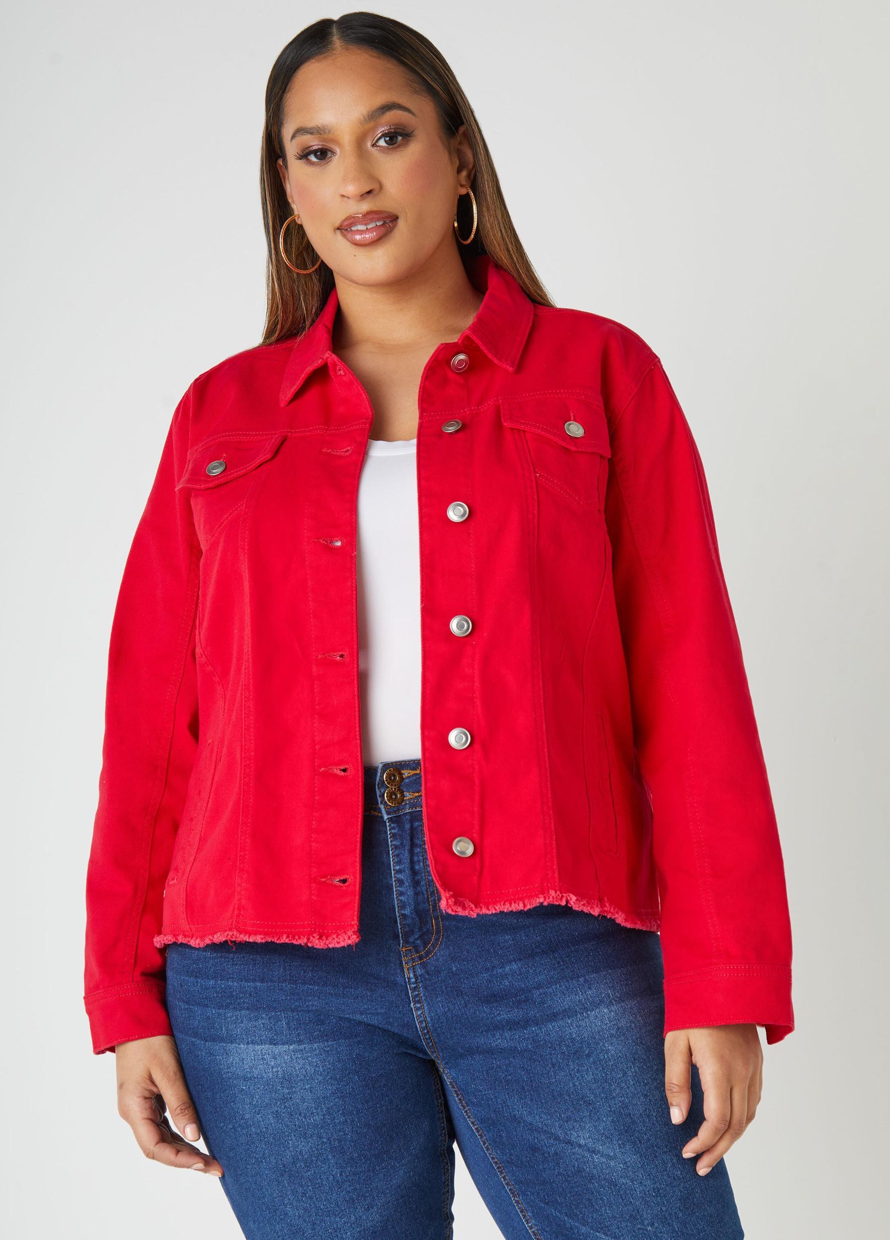 Frayed Denim Jacket Product Image