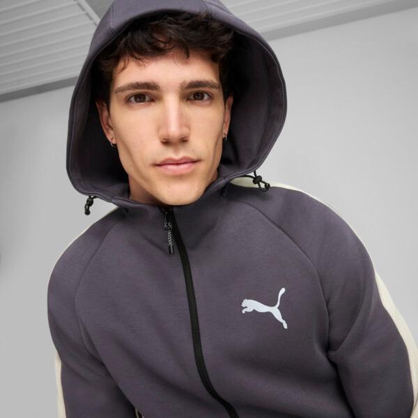 PUMA EVOSTRIPE Full-Zip Men's Hoodie in Galactic Grey Product Image