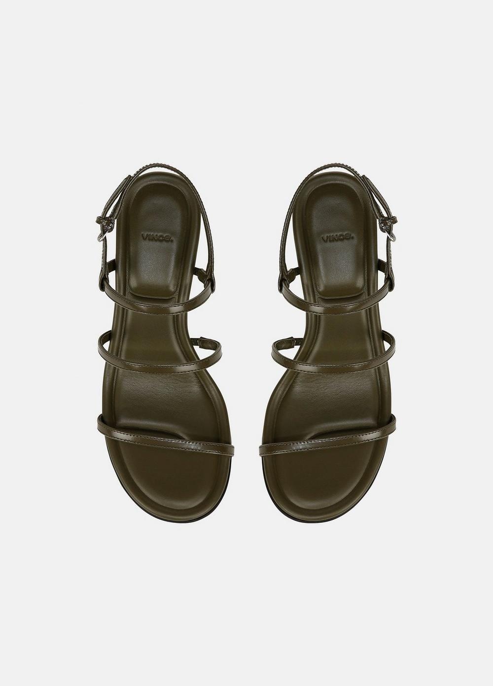 Womens Josie Leather Strappy Heeled Sandal, Militaire, Size 6.5 Vince Product Image