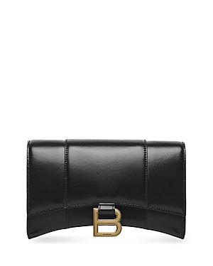 Womens Hourglass Wallet with Chain Crocodile Embossed Product Image