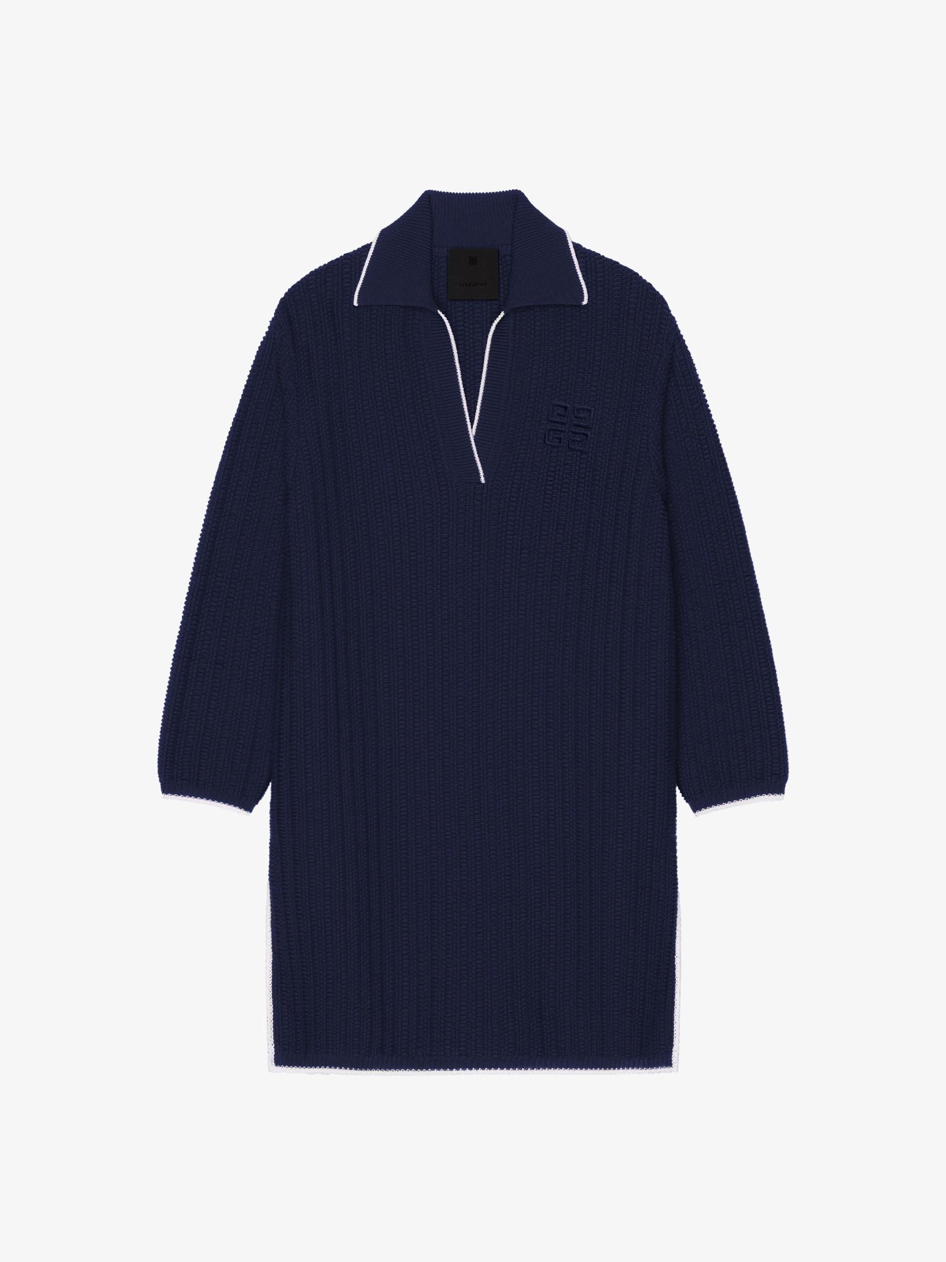 Polo dress in knit with 4G embroidery Product Image