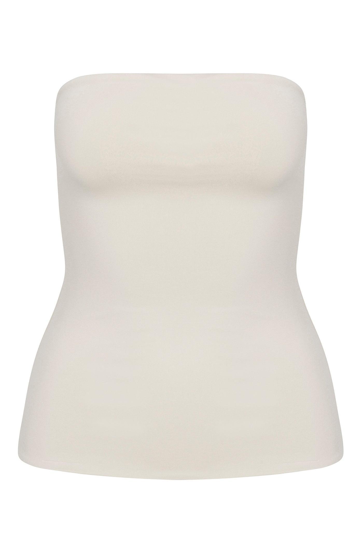 Contour Double Lined Tube Top - Bone Female Product Image