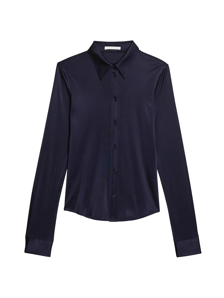 Fluid Button-Front Shirt Product Image