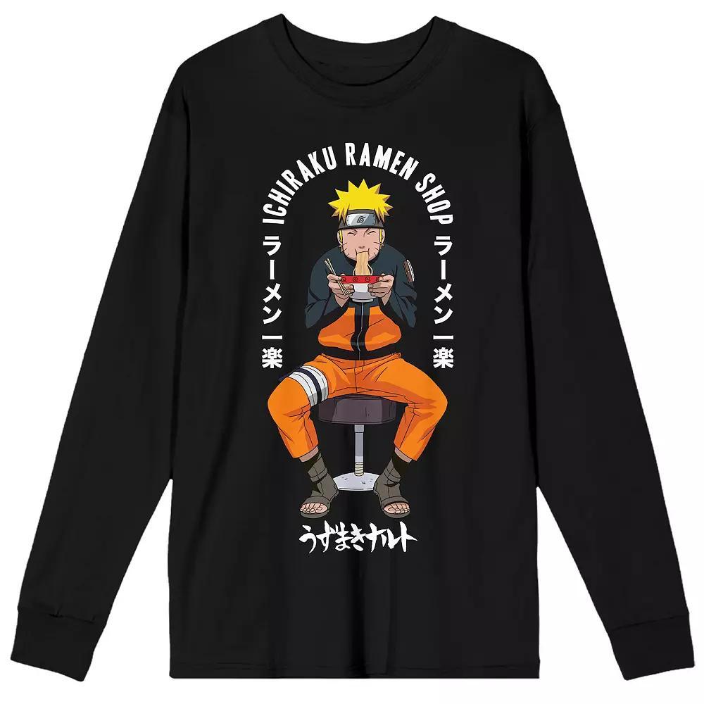 Men's Naruto Classic with Ichiraku Long Sleeve Tee, Size: XL, Black Product Image