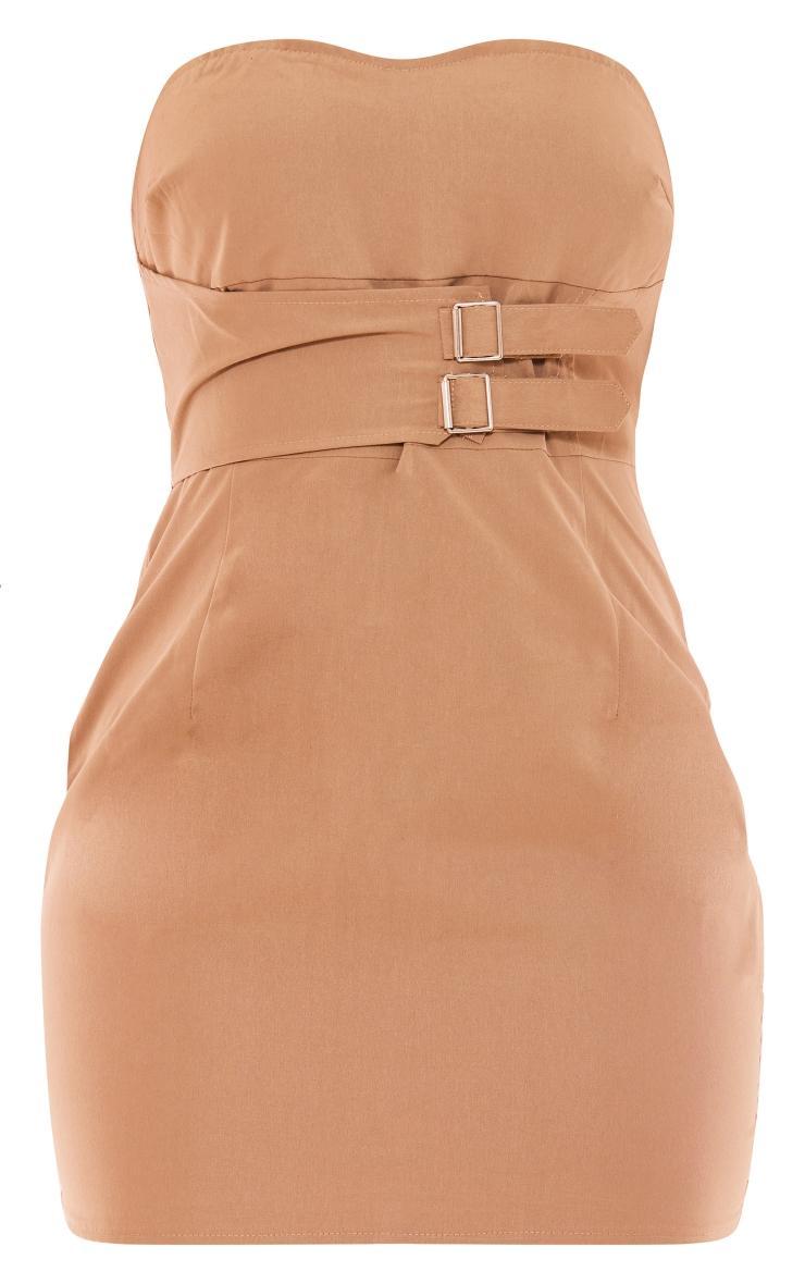 Sage Khaki Buckle Detail Bandeau Bodycon Dress Product Image