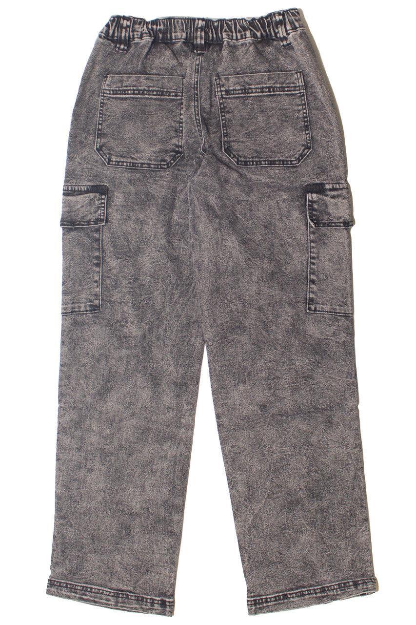 Acid Wash Cargo Jeans Product Image
