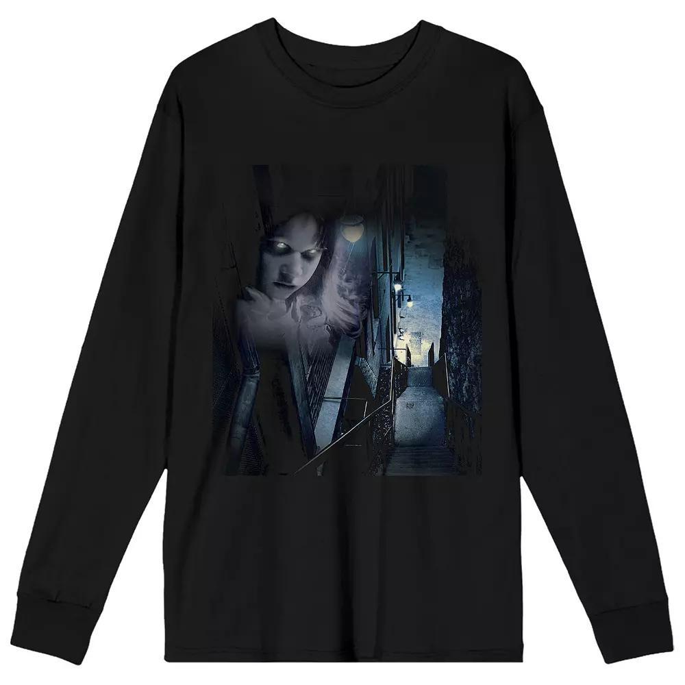 Men's The Exorcist Dark Stairway Long Sleeve Tee, Size: Large, Black Product Image
