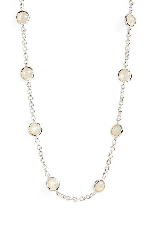 Stone Station Necklace in Sterling Silver Product Image