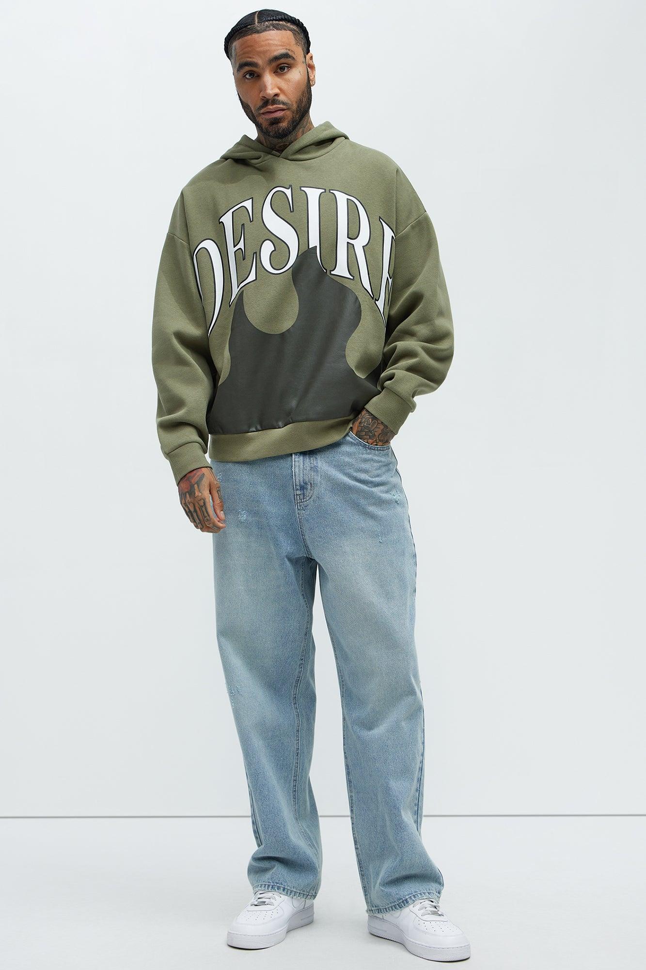 Tyson Fire & Desire Oversized Hoodie - Olive Product Image