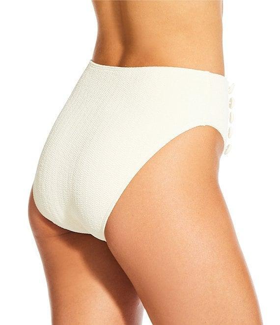 Antonio Melani x M.G. Style Amalfi Textured Covered Button High Waisted Swim Bottom Product Image