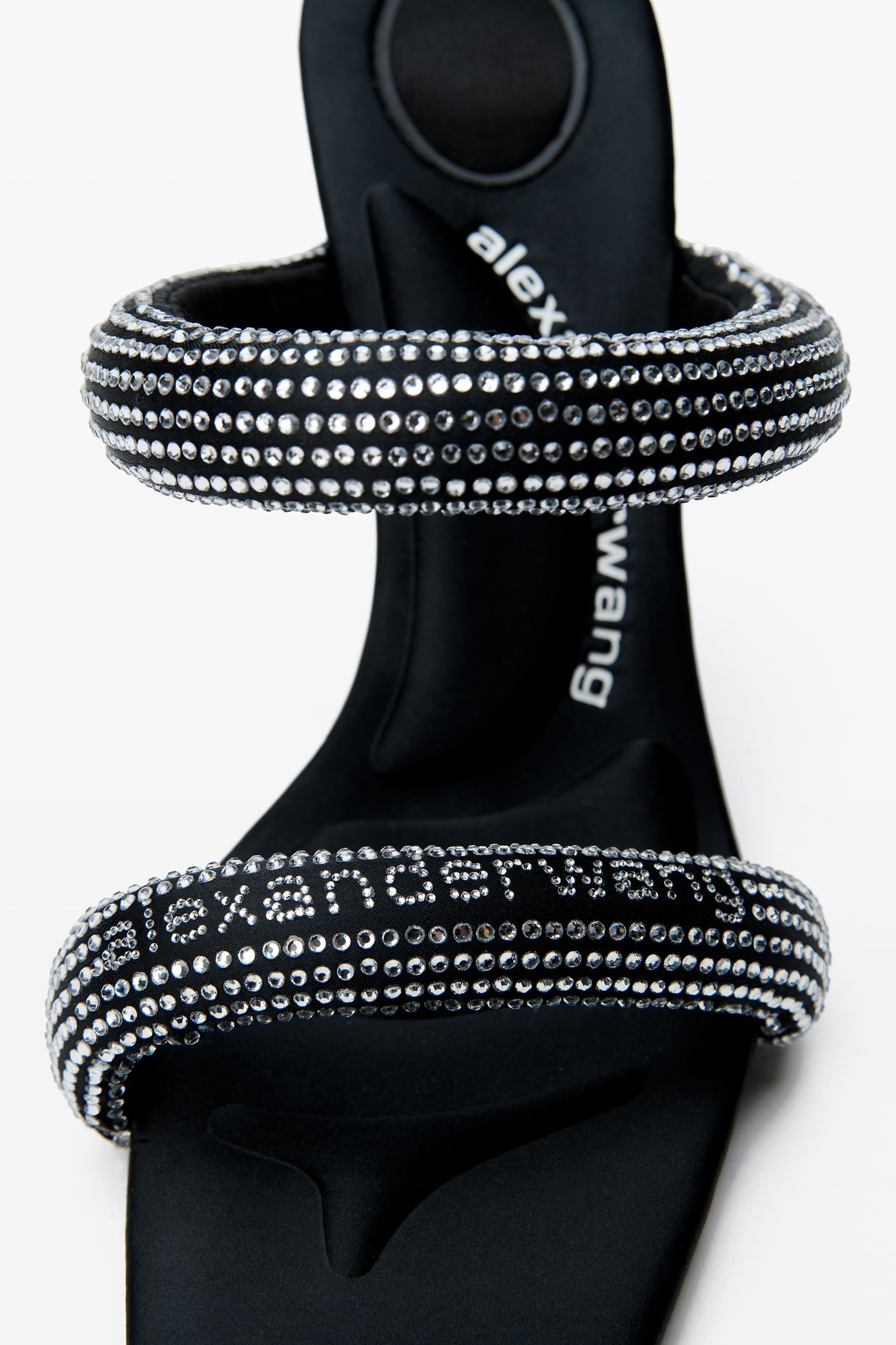 Black Crystal Hotfix Julie Tubular Sandals Product Image
