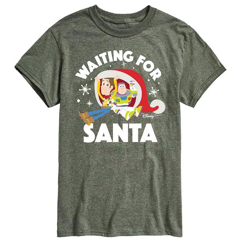 Disney / Pixars Toy Story Woody & Buzz Lightyear Mens Waiting For Santa Graphic Tee Product Image