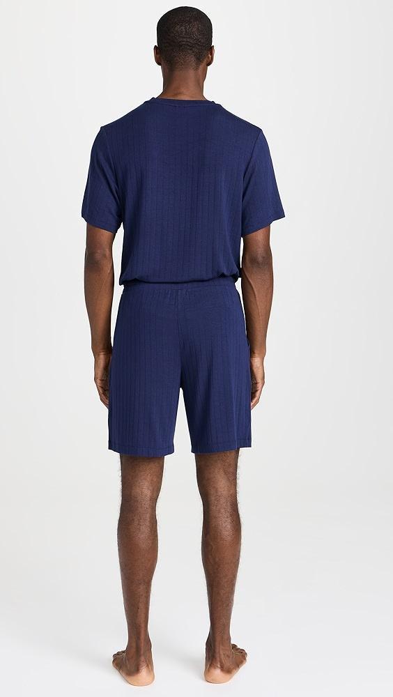 Eberjey Henry Rib Men's Shorts PJ Set | Shopbop Product Image
