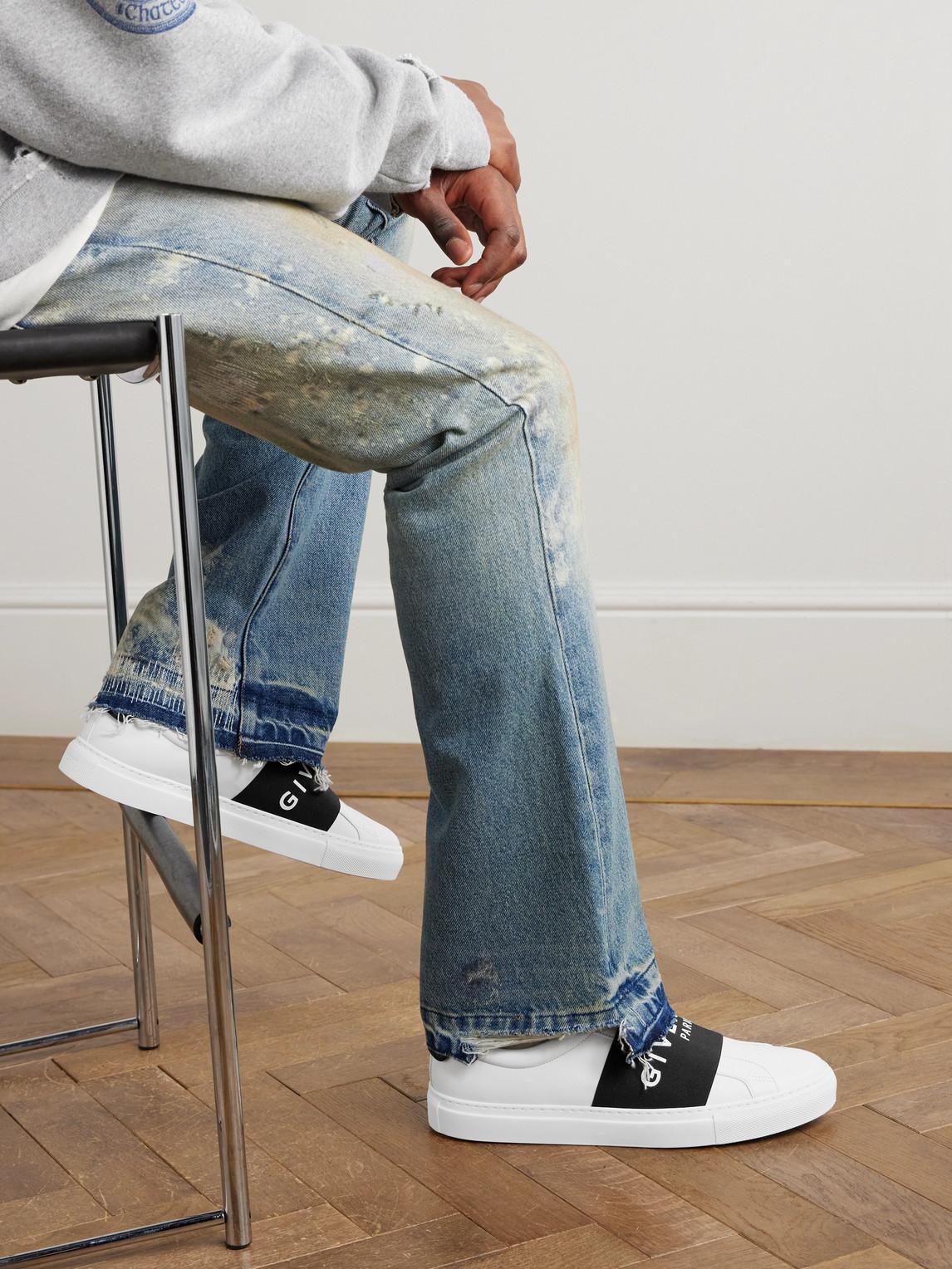 GIVENCHY Urban Street Sneakers In Leather With Elastic Band In Multi Product Image