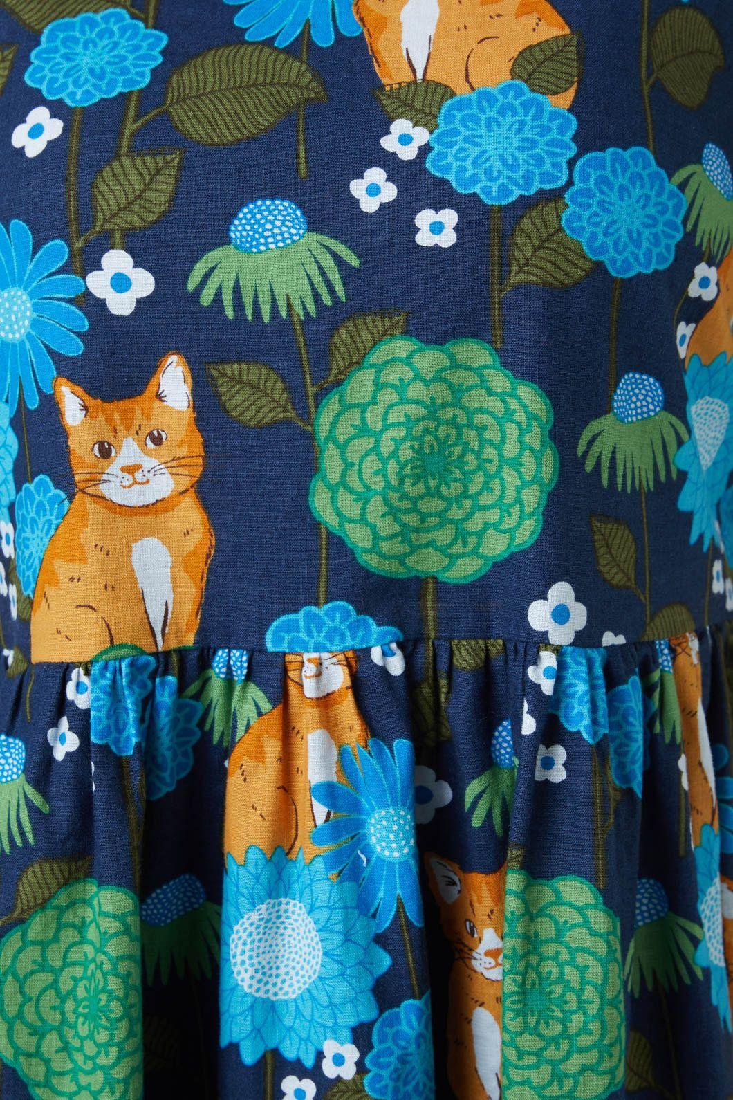 Cute Cat Smock Dress Product Image