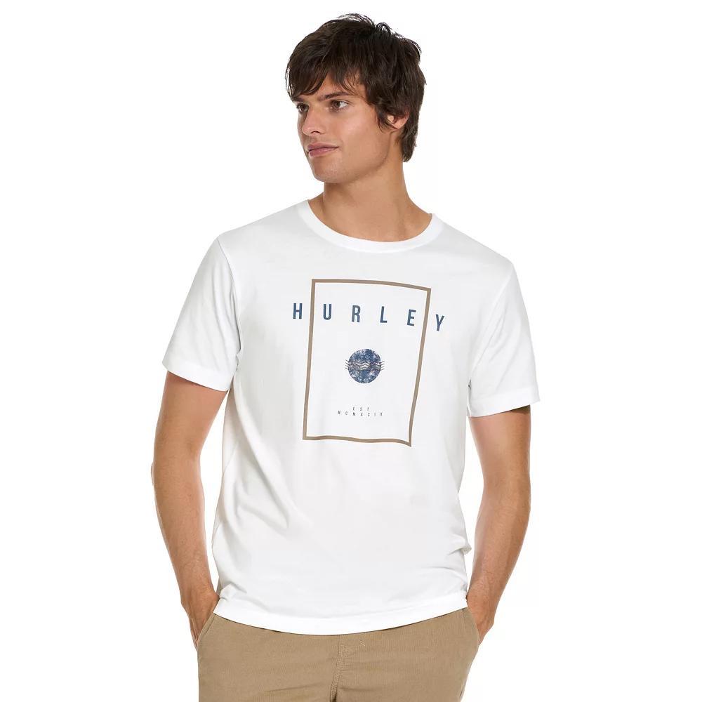 Men's Hurley Front Graphic Tee, Size: Large, White Product Image