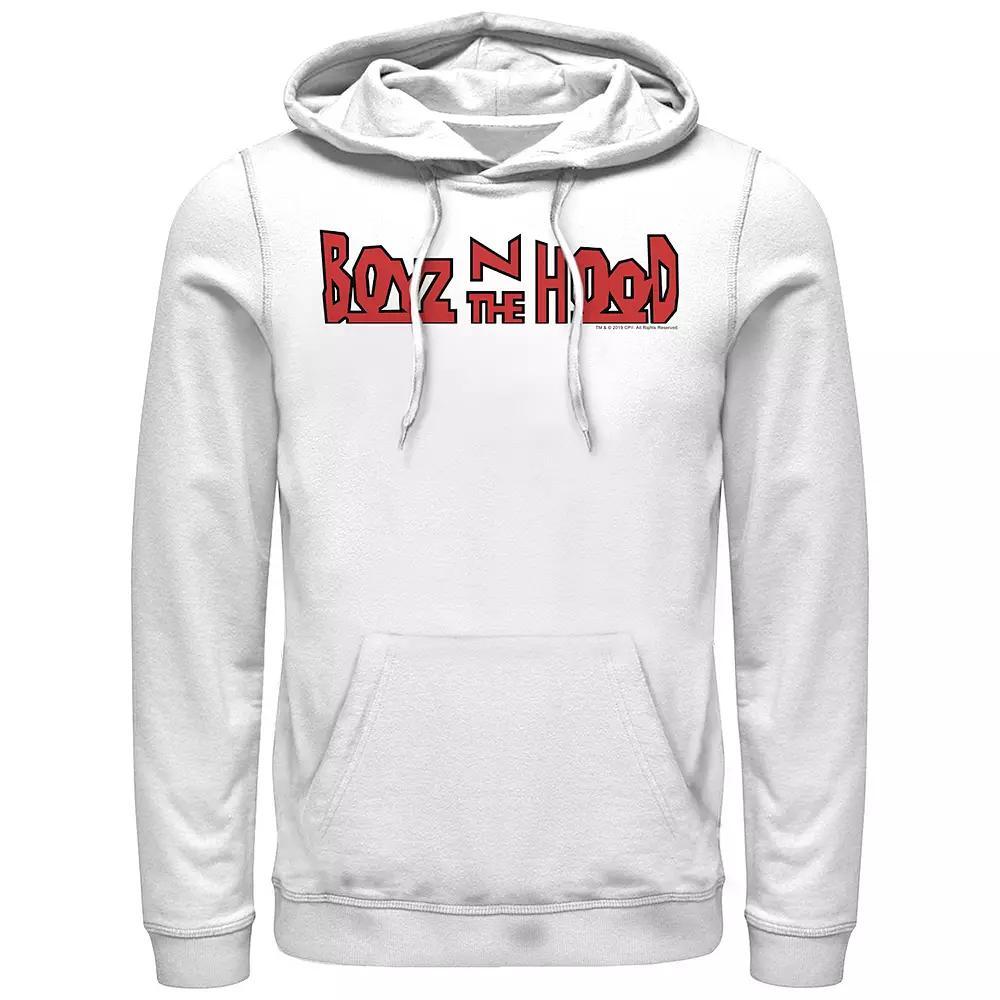 Men's Boyz N The Hood Logo Hoodie, Size: Large, White Product Image