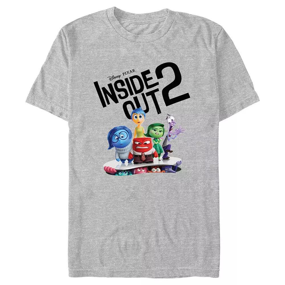 Men's Inside Out 2 Brand-new Emotions Graphic Tee, Size: Medium, Athletic Grey Product Image