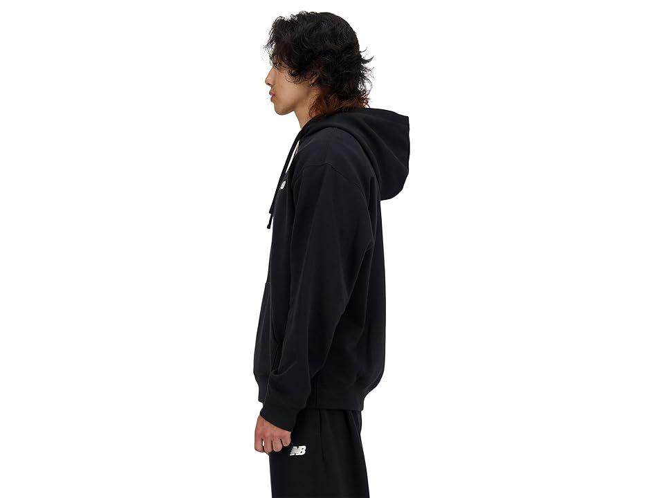 New Balance Men's Sport Essentials Fleece Hoodie in Black/Black Size Large Cotton/Polyester/Fleece Product Image
