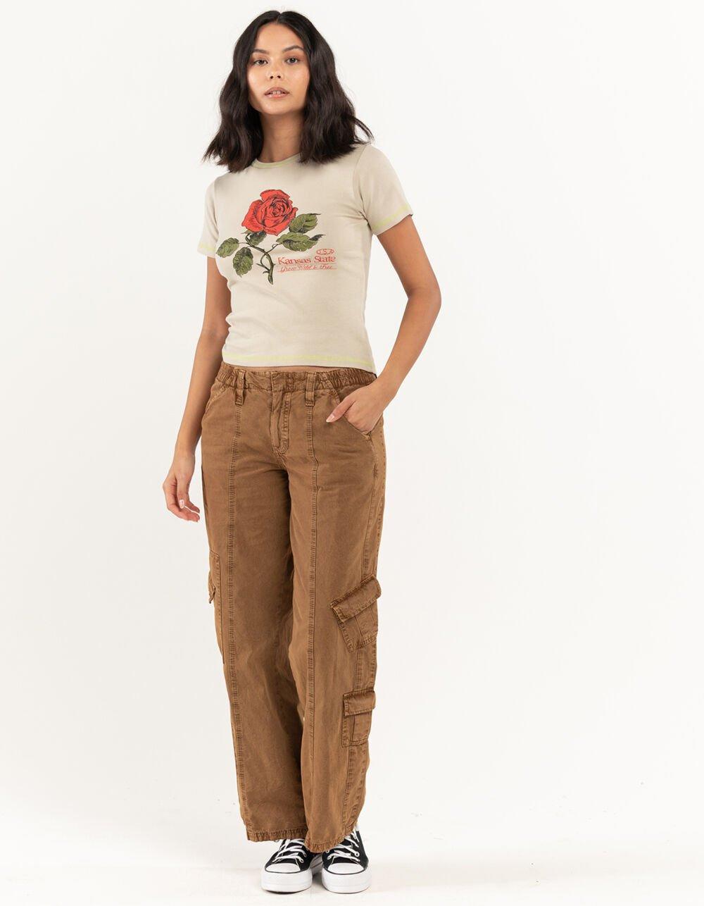 BDG Urban Outfitters Kansas Rose Womens Baby Tee - BEIGE Product Image