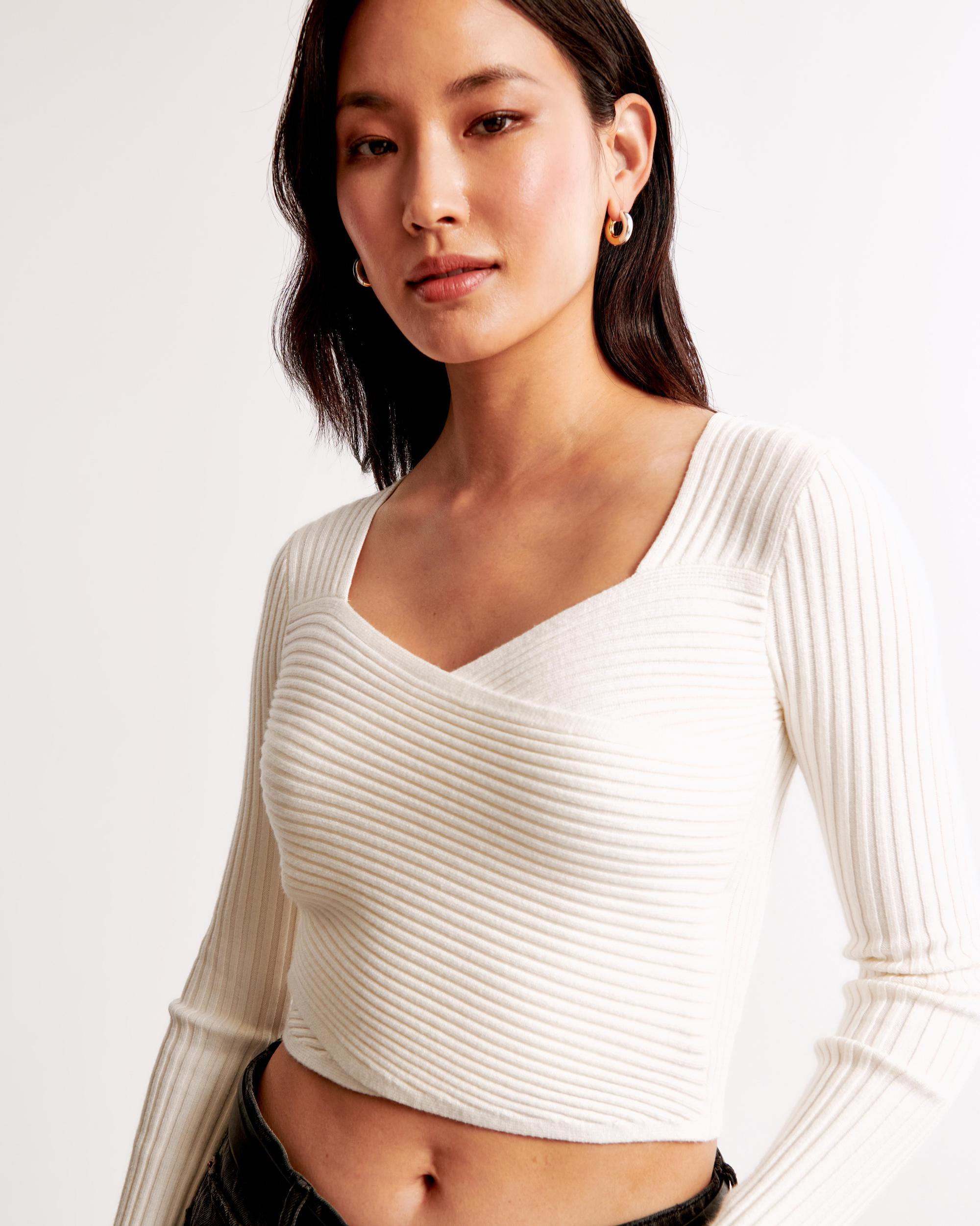 LuxeLoft Slim Wrap Sweater Product Image
