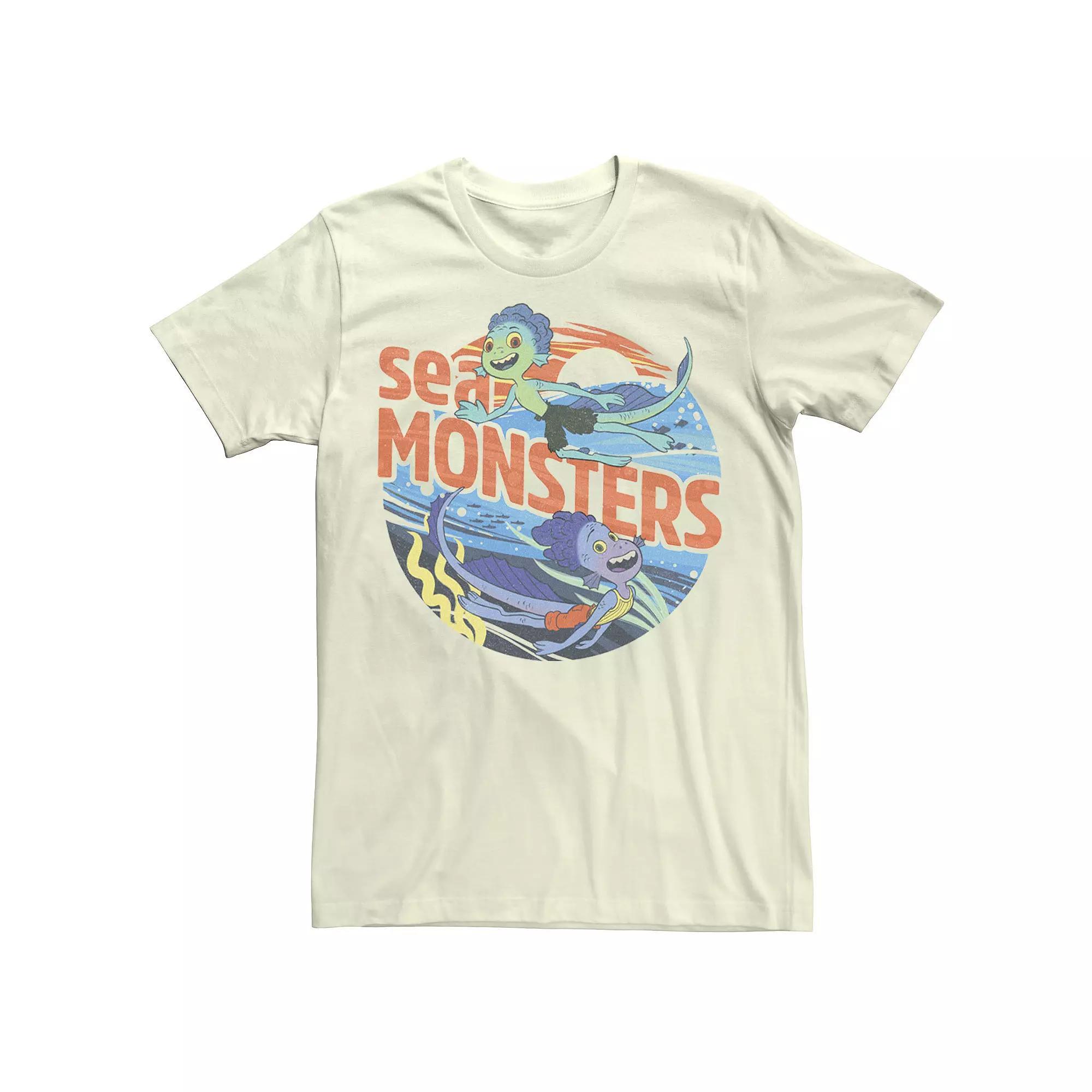 Disney / Pixar's Luca & Alberto Men's Sea Monsters Tee, Size: Small, Natural Product Image