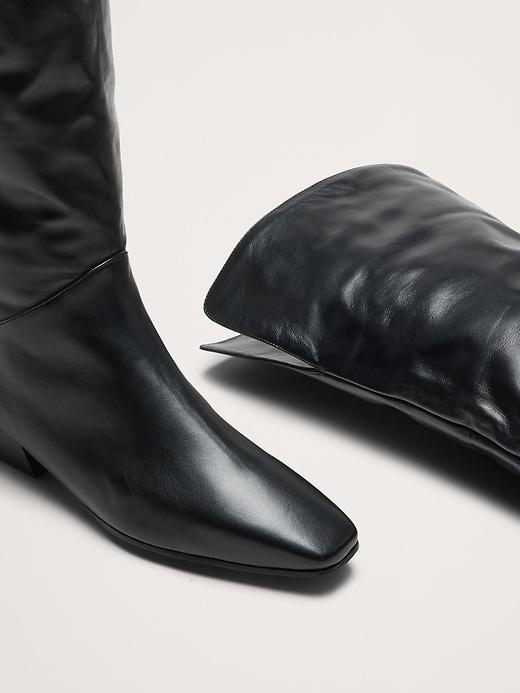 Italian Leather Over-The-Knee Boot Product Image