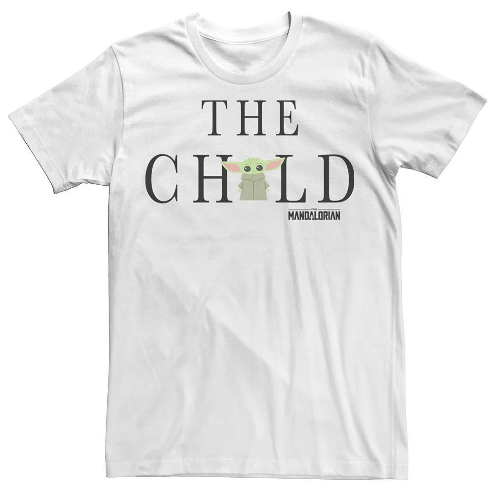 Men's Star Wars The Mandalorian The Child Simple Text Portrait Tee, Size: Large, White Product Image