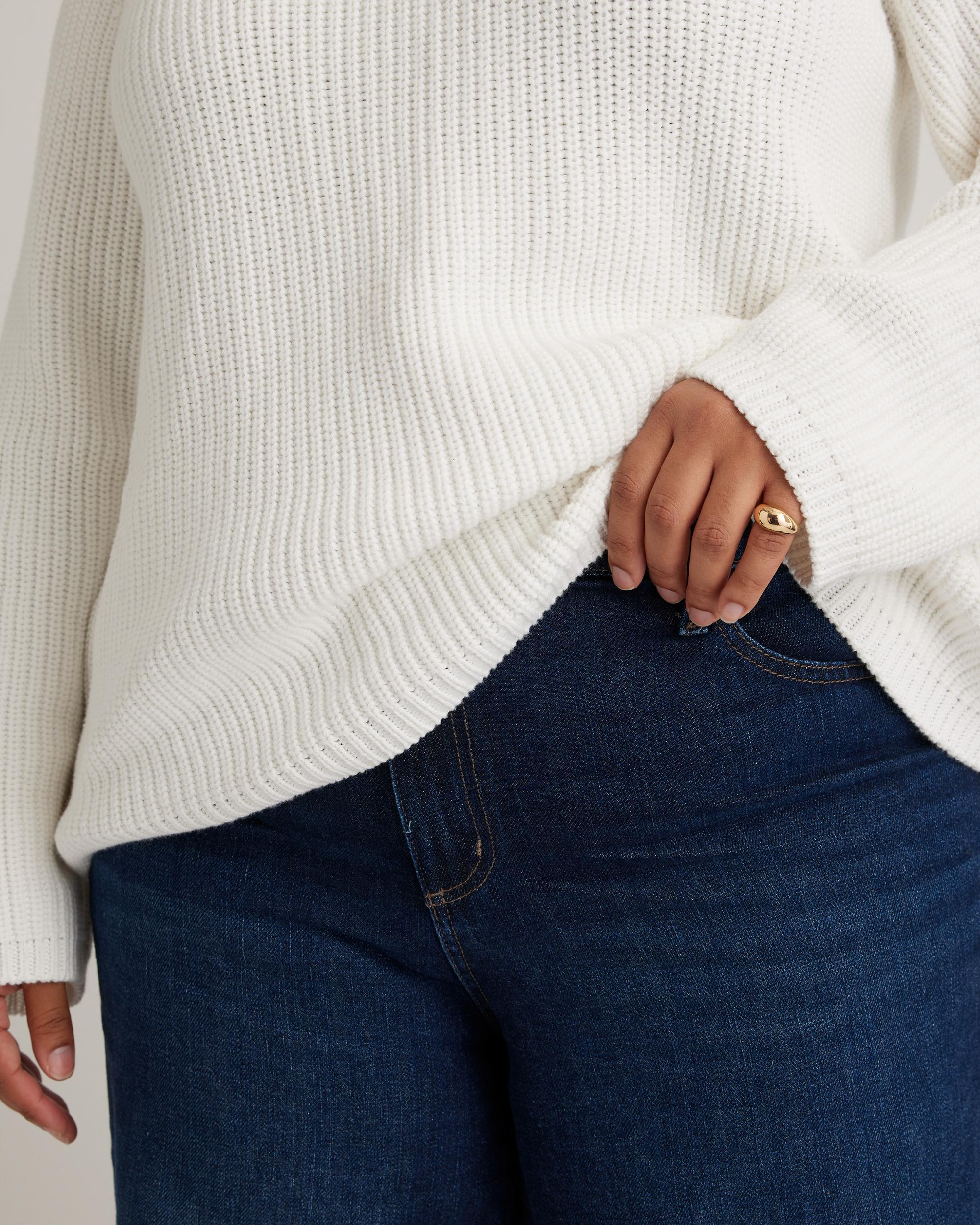 Quince | Women's Fisherman Crew Sweater Organic Cotton Product Image