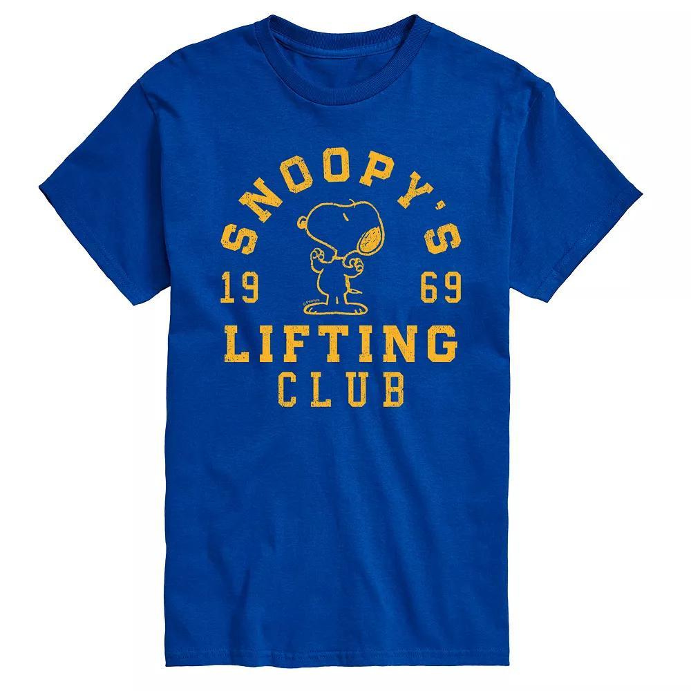 Mens Peanuts Snoopy Lifting Club Graphic Tee Product Image