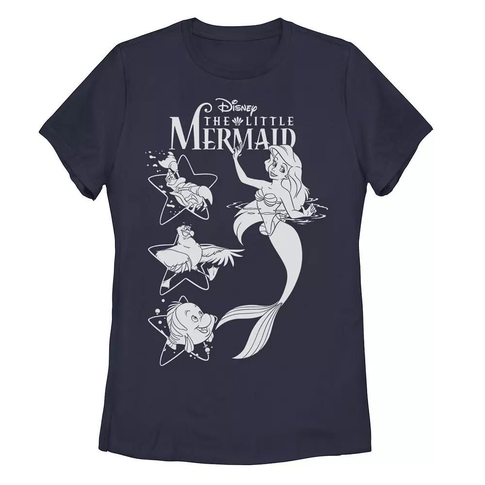 Disney's The Little Mermaid Juniors' Ariel And Friends Graphic Tee, Women's, Size: XL, Blue Product Image