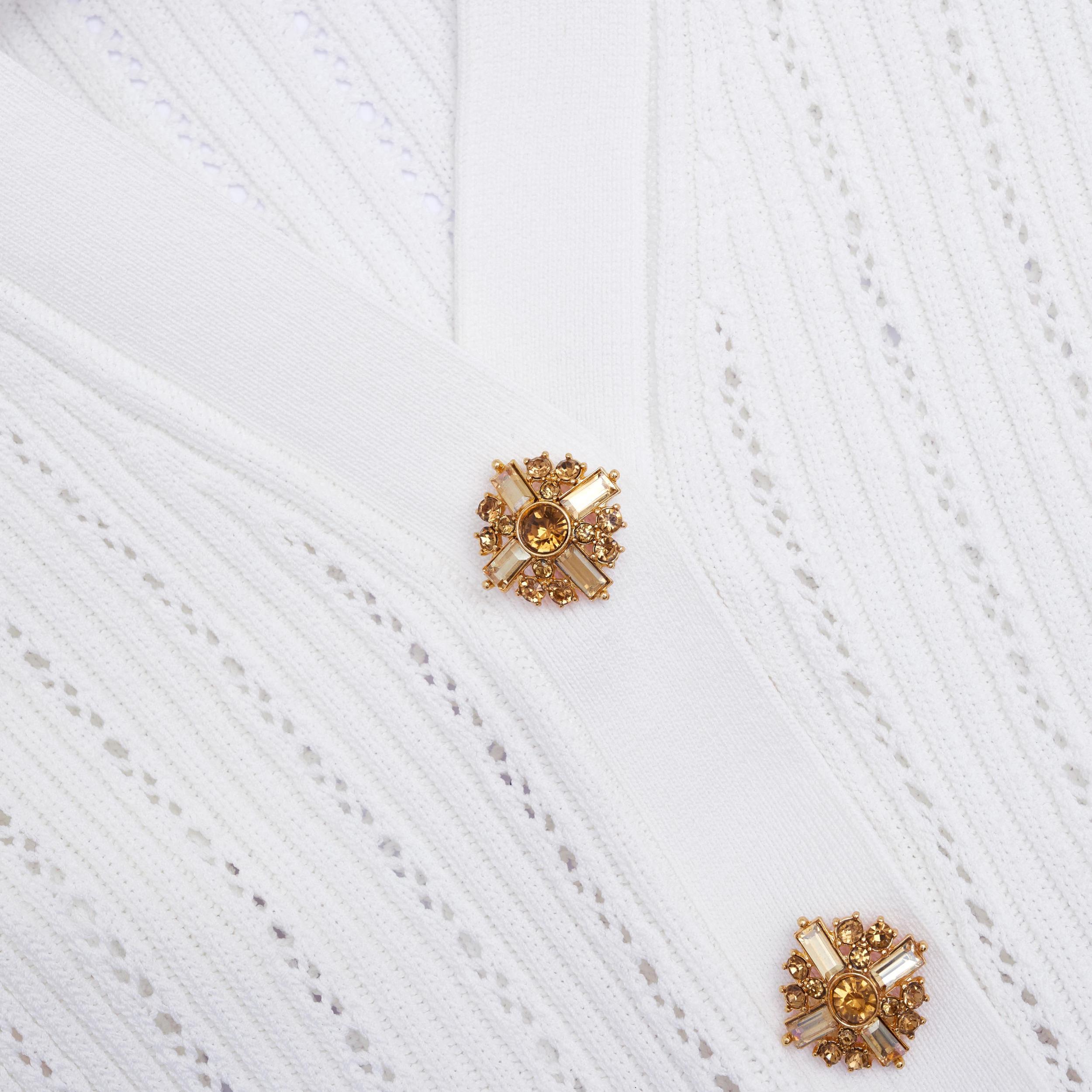 White Knit Peplum Mini Dress Product Image