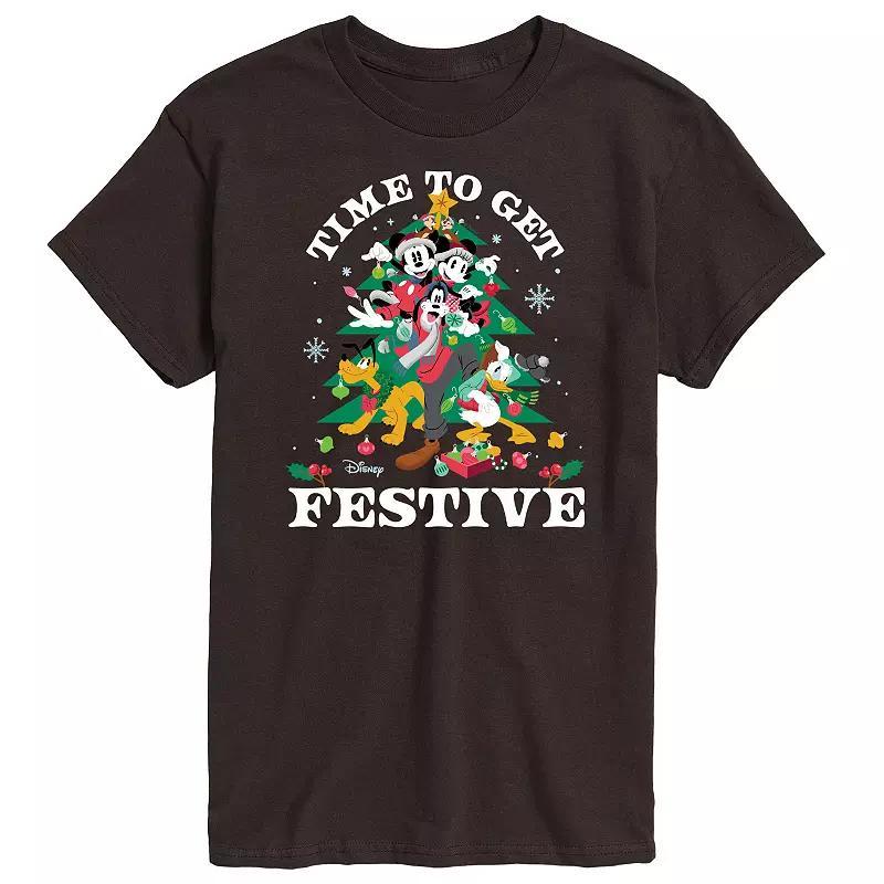 Disney Men's Time To Get Festive Tee, Size: XL, Black Product Image