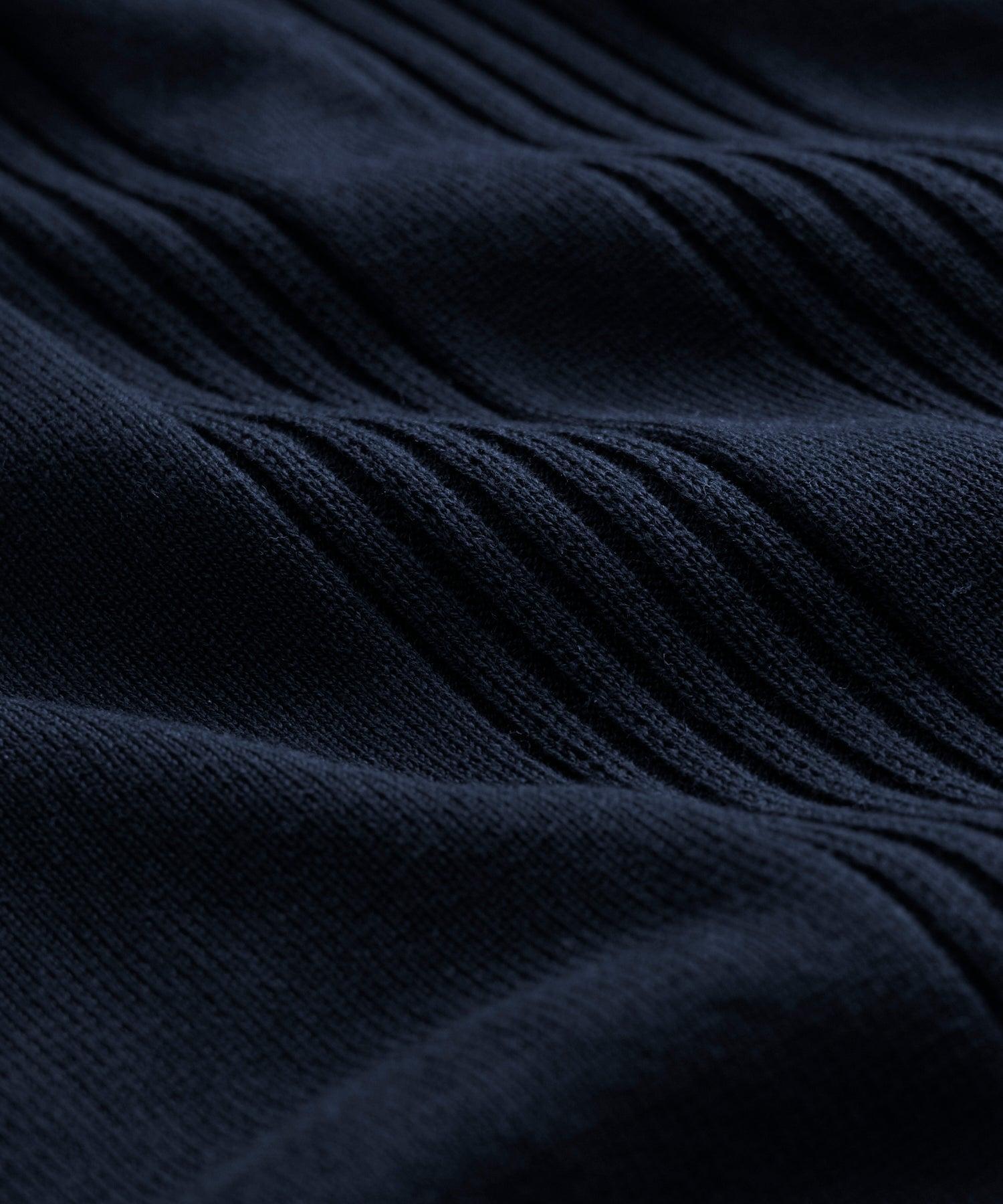 Silk-Cotton Ribbed Sweater Polo Product Image