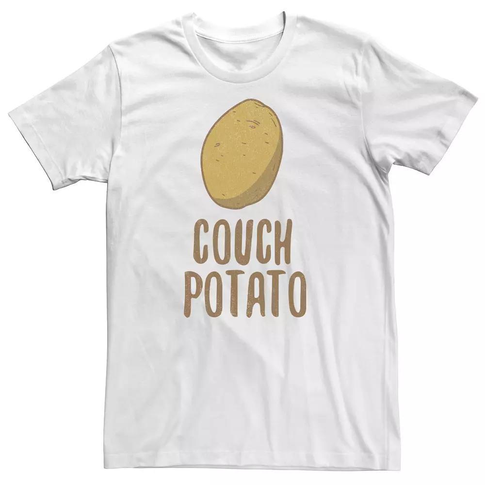 Big & Tall Couch Potato Sketch Tee, Men's, Size: 3XL, White Product Image