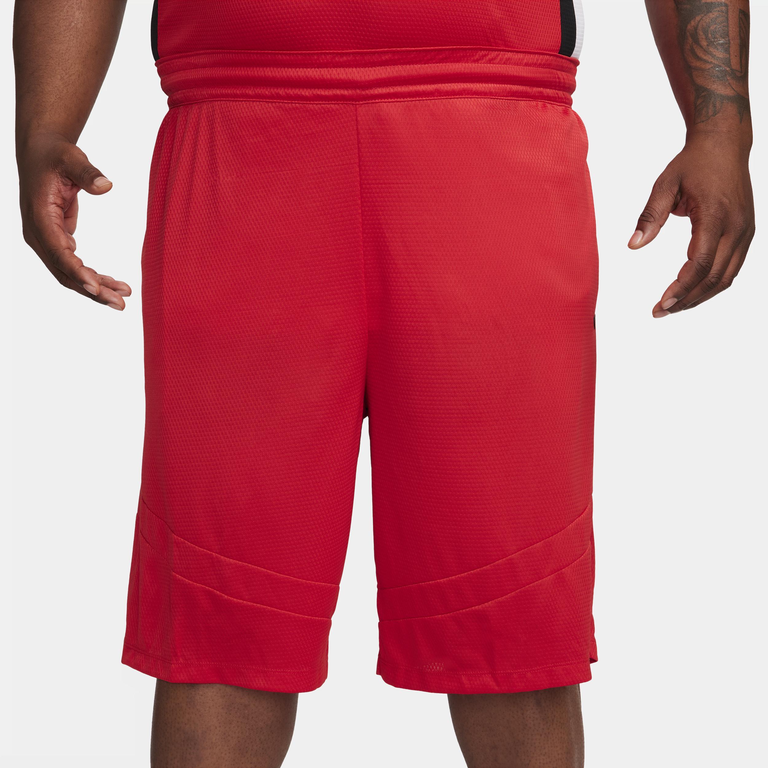 Men's Nike Dri-FIT Icon 11-in. Basketball Short, Size: Medium, University Red Black Product Image
