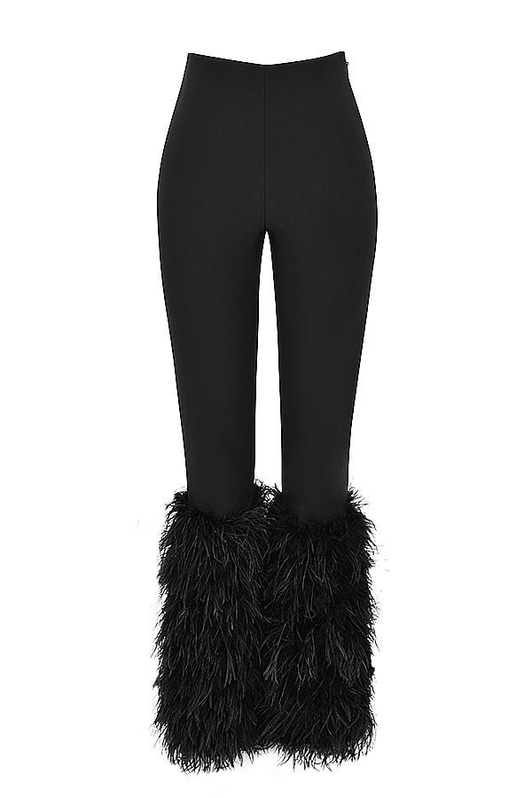 Nicolette  black trimmed trousers Product Image