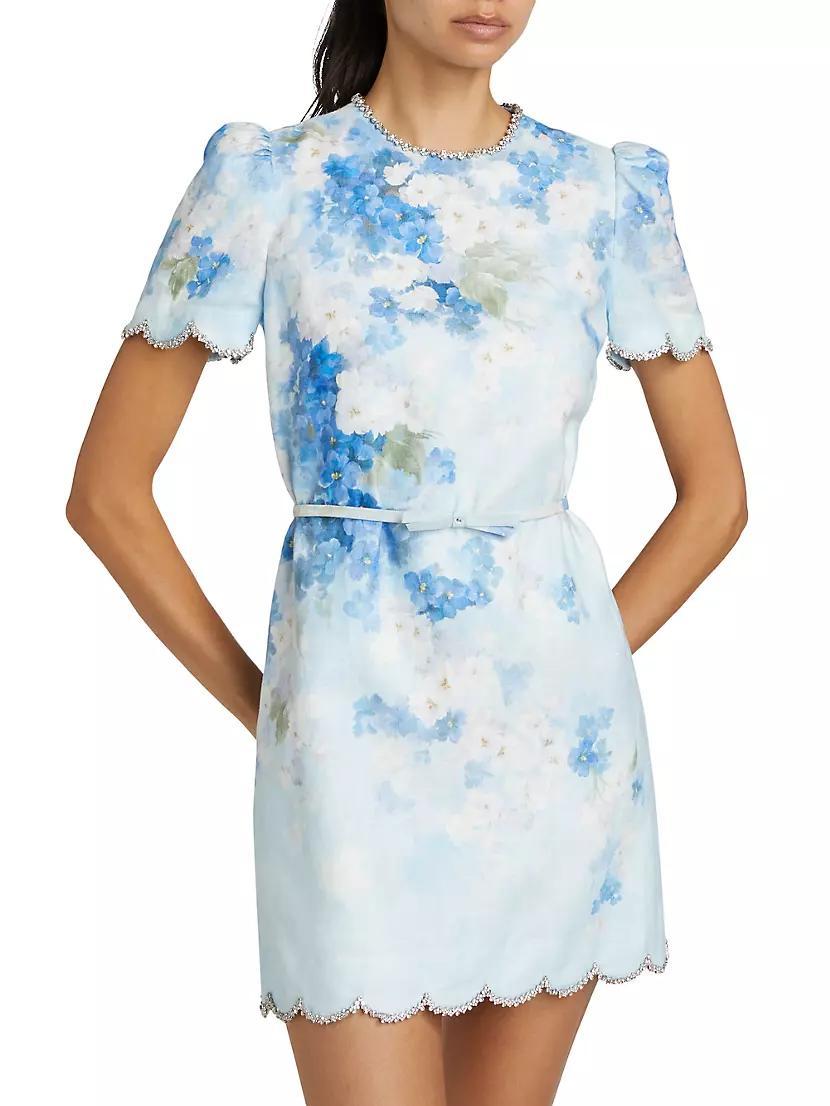Crush Floral Scalloped Shift Dress Product Image