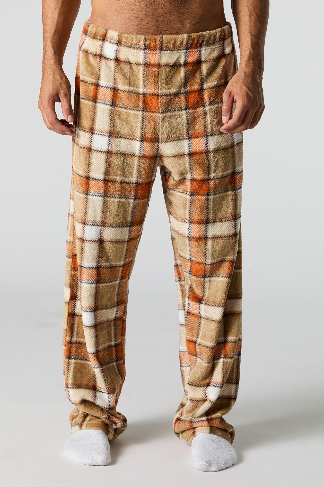 Printed Plush Pajama Pant Male Product Image