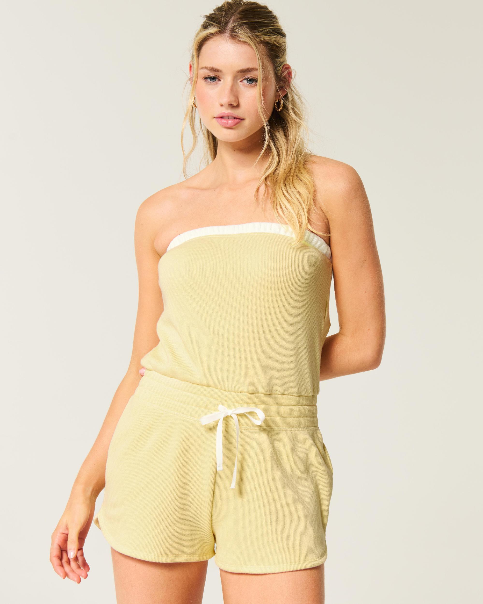 Gilly Hicks Cozy Strapless Waffle Onesie Product Image