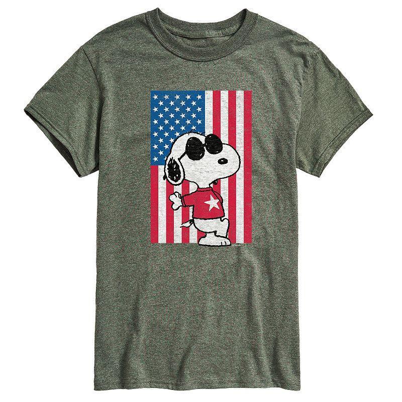 Mens Peanuts Joe Cool Flag Tee Product Image