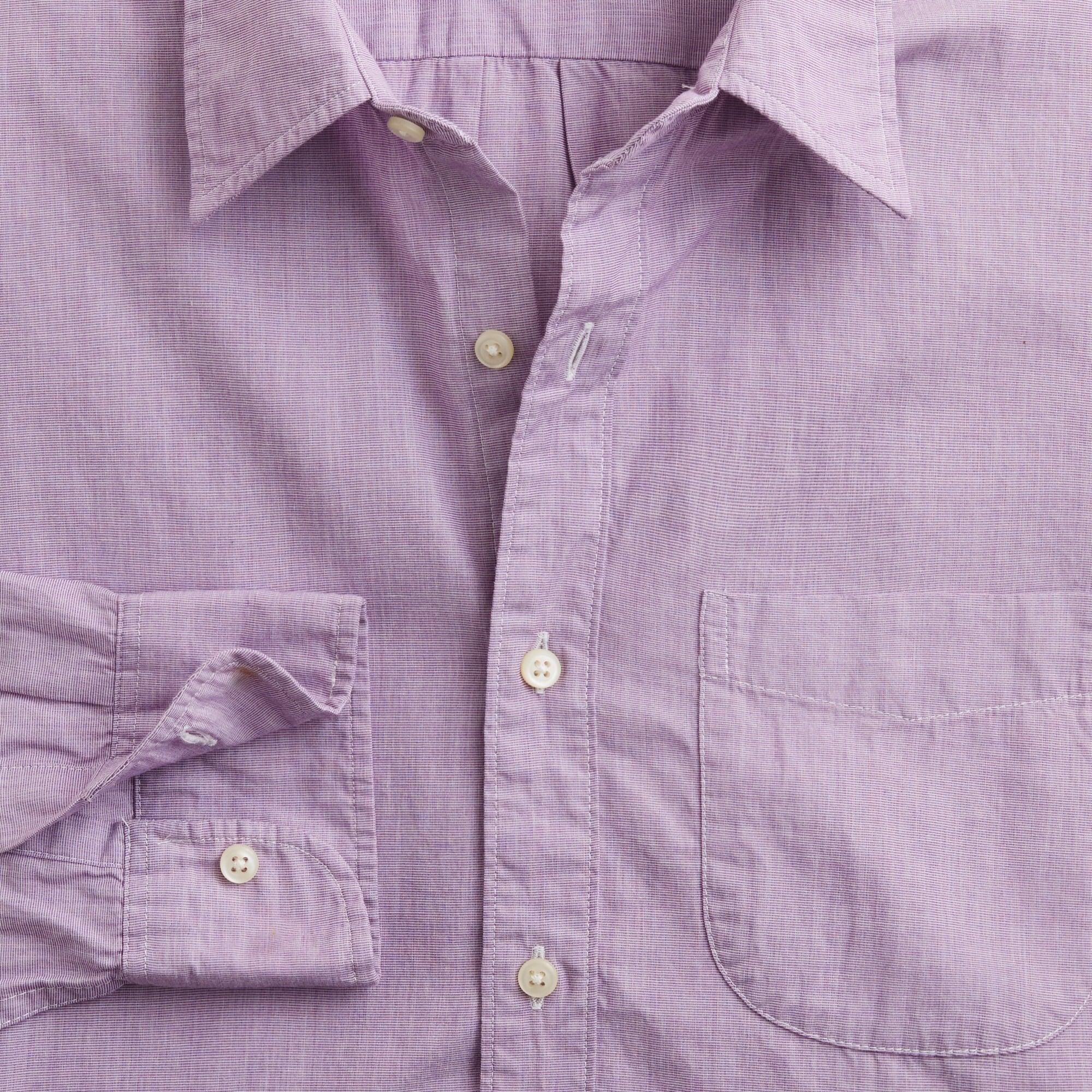 Secret Wash cotton poplin shirt with point collar Product Image