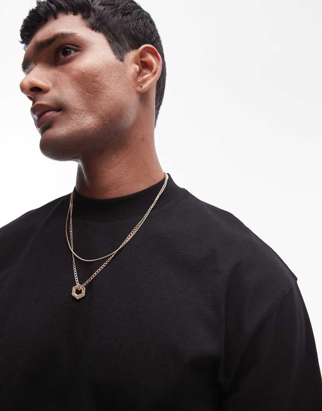 Topman oversized fit t-shirt in black Product Image