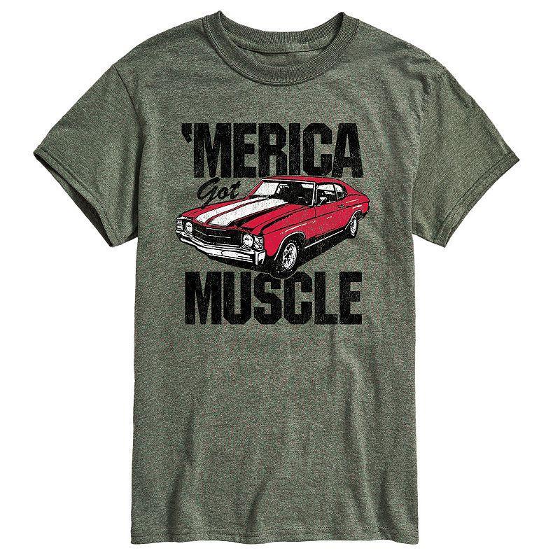 Mens Merica Got Muscle Car Graphic Tee Product Image