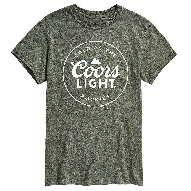 Mens Coors Light Logo Badge Graphic Tee Grey Green Product Image